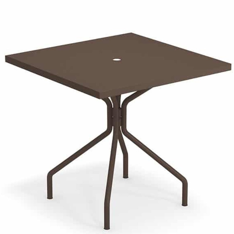 emu Solid 32 Square Table-Bronze & Cement & Iron