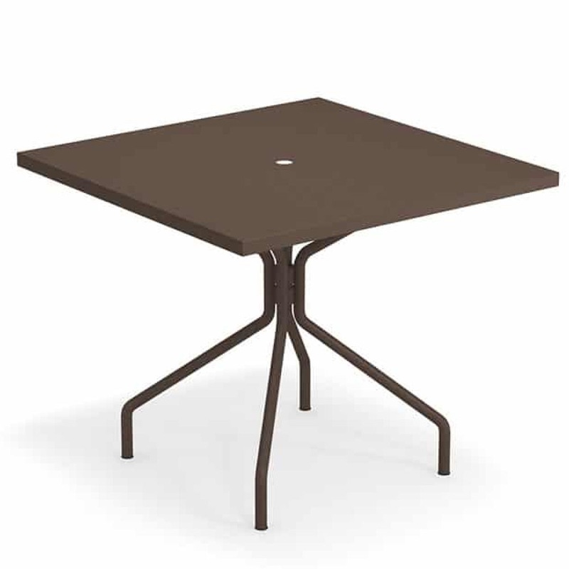 emu Solid 36 Square Table-Bronze & Cement & Iron