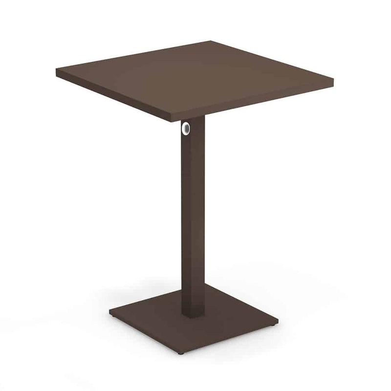 emu Lock Bar 32 Square Table-Bronze & Cement & Iron