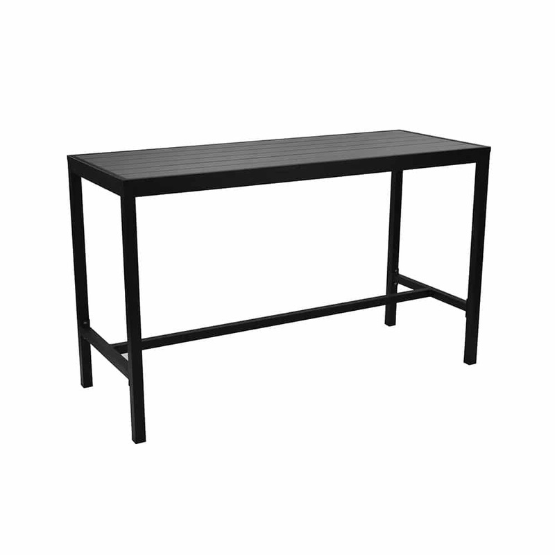 emu Sid Community Bar Table-Black/Grey & Iron & Brushed Aluminum/Oak & Brushed Aluminum/Wenge