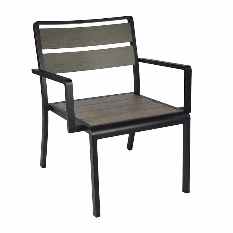 emu Sid Lounge Arm Chair-Black/Grey & Iron/Walnut & Brushed Aluminum/Oak & Brushed Aluminum/Wenge