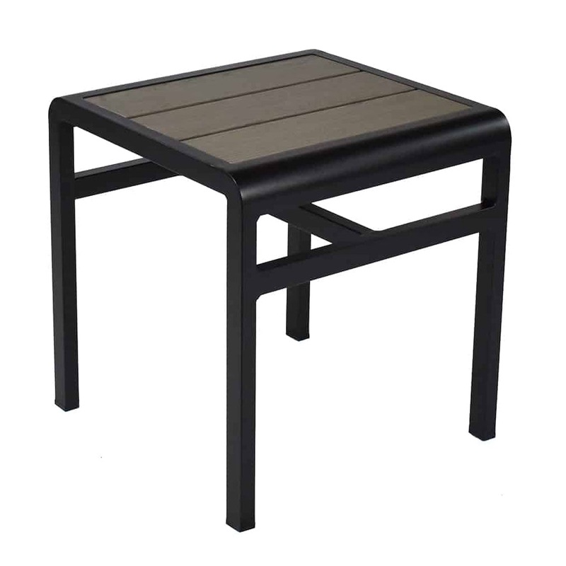 emu Sid Side Table / Stool-Black/Grey & Iron/Walnut & Brushed Aluminum/Oak & Brushed Aluminum/Wenge