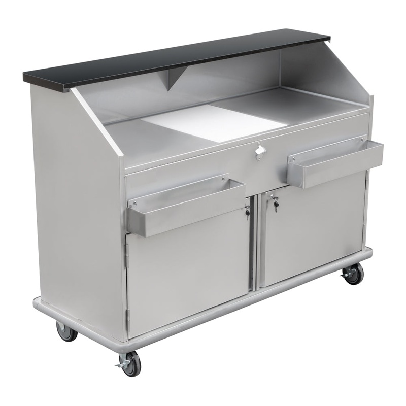 Nella 61 Portable Bar with 2 Hinge Doors, Locks & Ice Bin – 48067