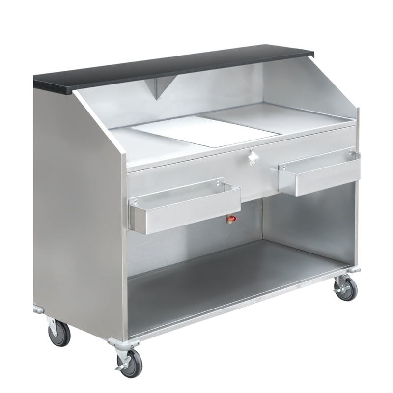 Nella 61 Portable Bar with Open Bottom & Ice Bin – 48066
