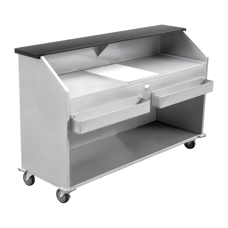 Nella 74 Portable Bar with Open Bottom & Ice Bin – 48068