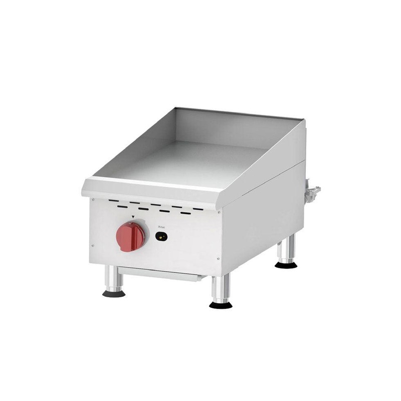 (USED) Nella 15 Countertop Stainless Steel 1-Burner Gas Griddle With Manual Control – 30,000 BTU – G15M