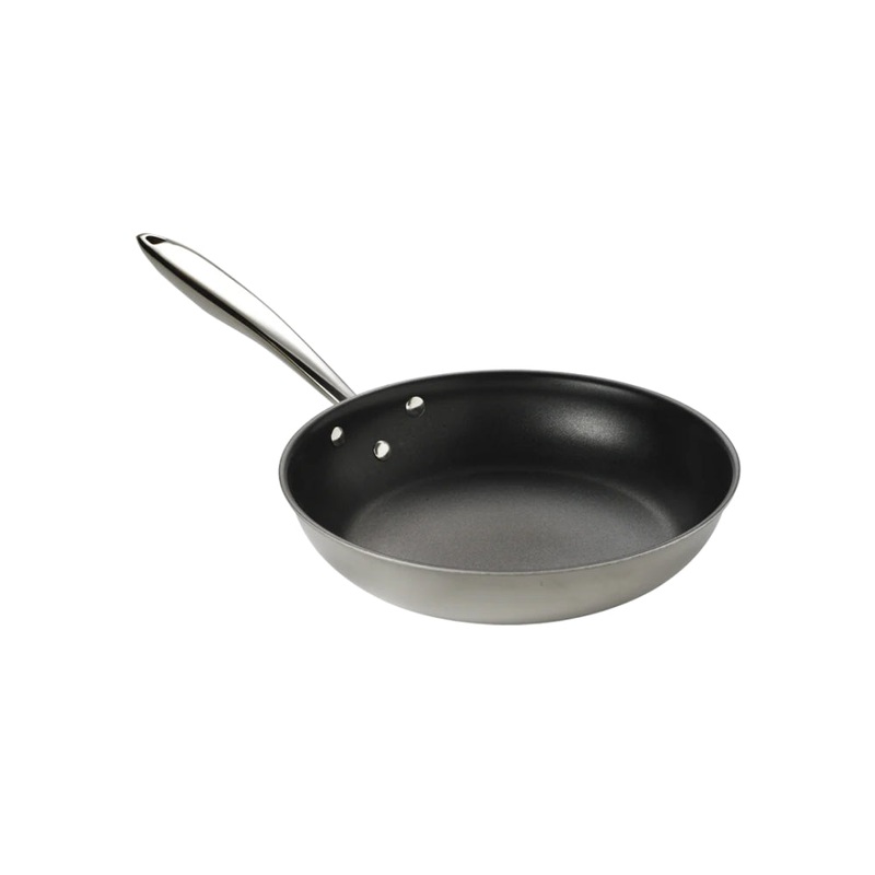 Browne 8 Thermalloy Tri-Ply Stainless Steel Fry Pan with Excalibur Non-Stick Finish – 5724096