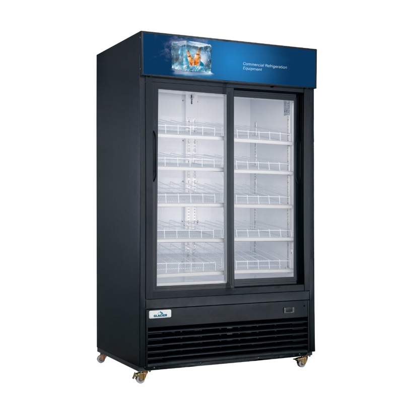 (SCRATCH & DENT) Glacier GM-40SD 47 Double Sliding Door Merchandiser Refrigerator
