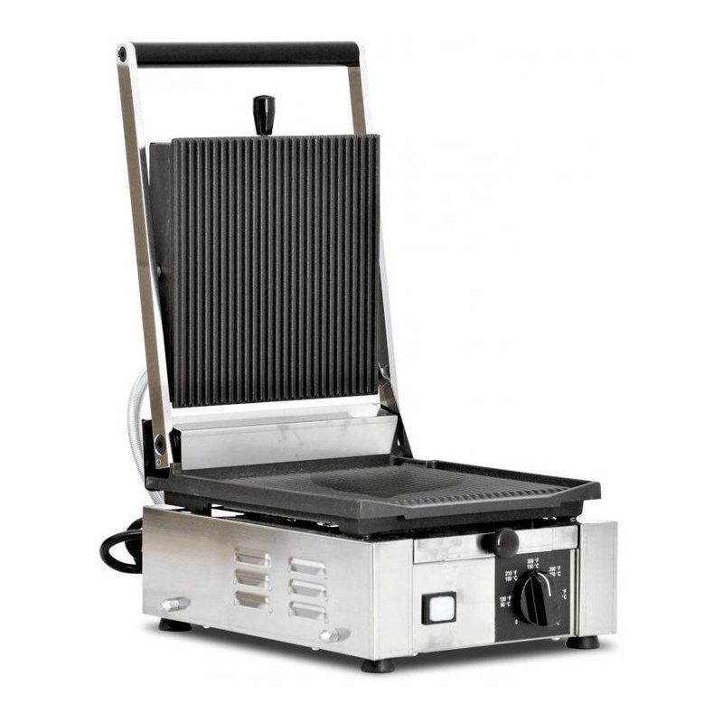 (SCRATCH & DENT) Nella 10 x 9 Ribbed Sandwich Grill 120V – 11375