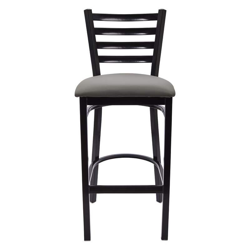 Nella Jax Grey Metal Bar Stool