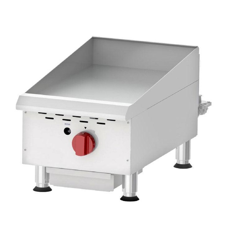 (USED) Nella 15 Countertop Stainless Steel 1-Burner Gas Griddle With Thermostatic Control – 30,000 BTU – G15T