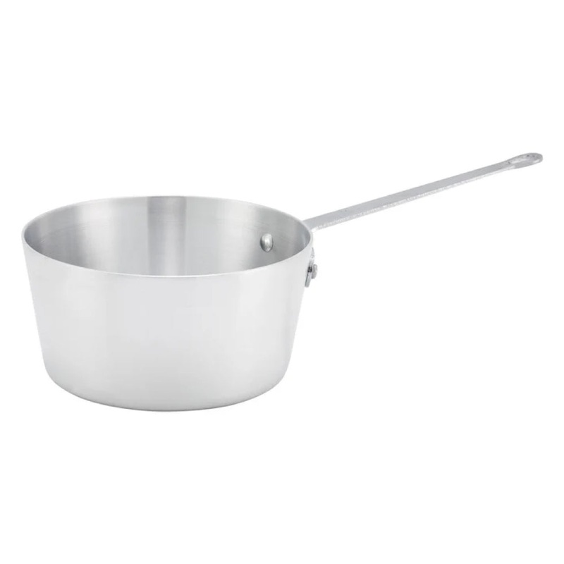 Winco ASP-3 3.75 Qt. Tapered Aluminum Sauce Pan