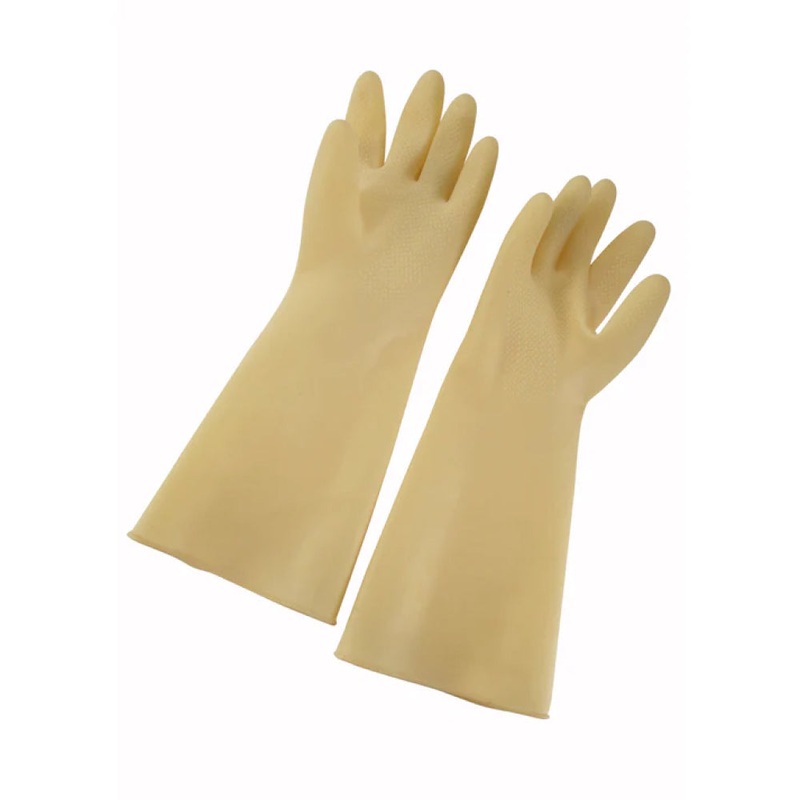 Winco NLG-816 16 Yellow Small Latex Gloves