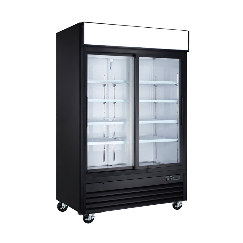 EFI C2S-53GDVCX 53 X-Line Glass Sliding 2-Door Cooler – 45 Cu. Ft.