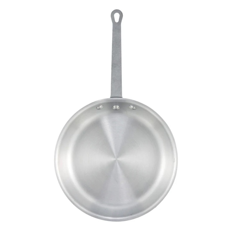 Winco AFP-12A 12 Gladiator Natural Finish Aluminum Fry Pan