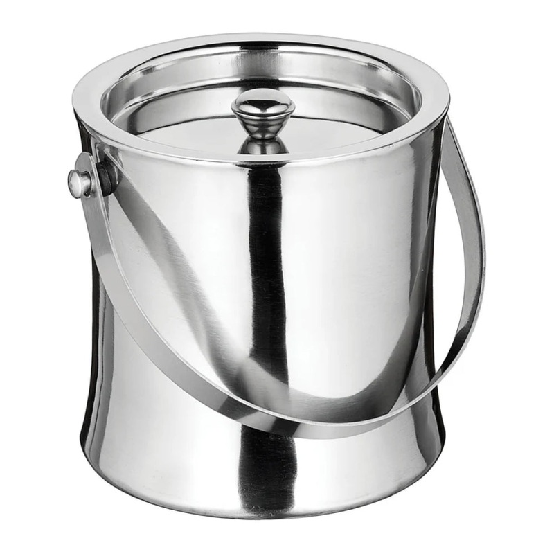 Winco ICB-60 60 Oz. Double-Wall Stainless Steel Ice Bucket