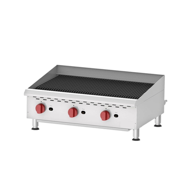 Nella 36 Countertop Radiant Gas 3-Burner Charbroiler – 120,000 BTU – CBR36