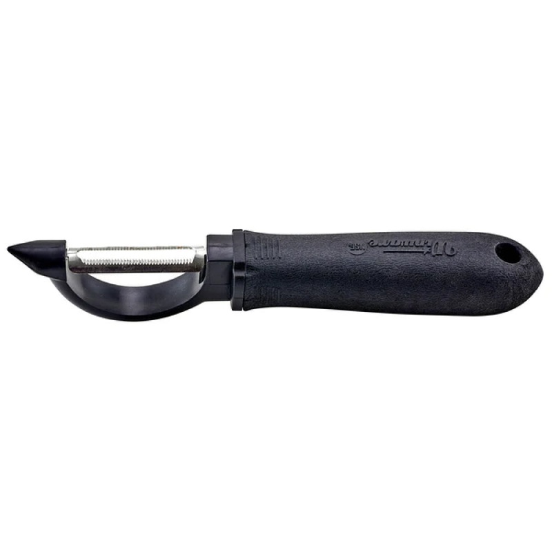 Winco VP-304 7.5 Straight Peeler with Serrated Edge and Soft Grip Handle